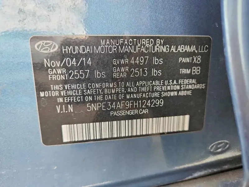 2015 HYUNDAI SONATA LIMITED  