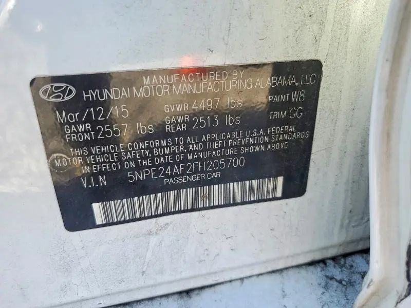 2015 HYUNDAI SONATA SE  
