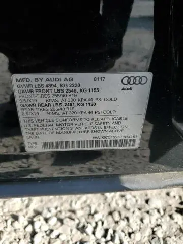 2017 AUDI Q3 PRESTIGE  