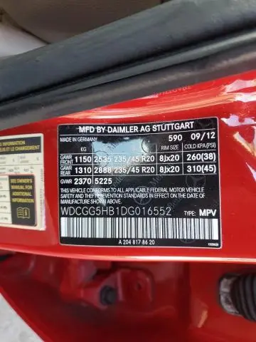 2013 MERCEDES-BENZ GLK 350  