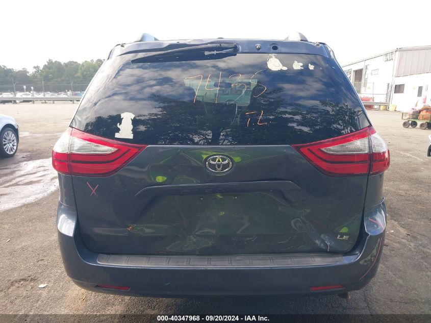 2016 TOYOTA SIENNA LE 8 PASSENGER