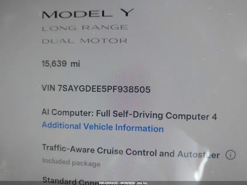 2023 TESLA MODEL Y AWD/LONG RANGE DUAL MOTOR ALL-WHEEL DRIVE