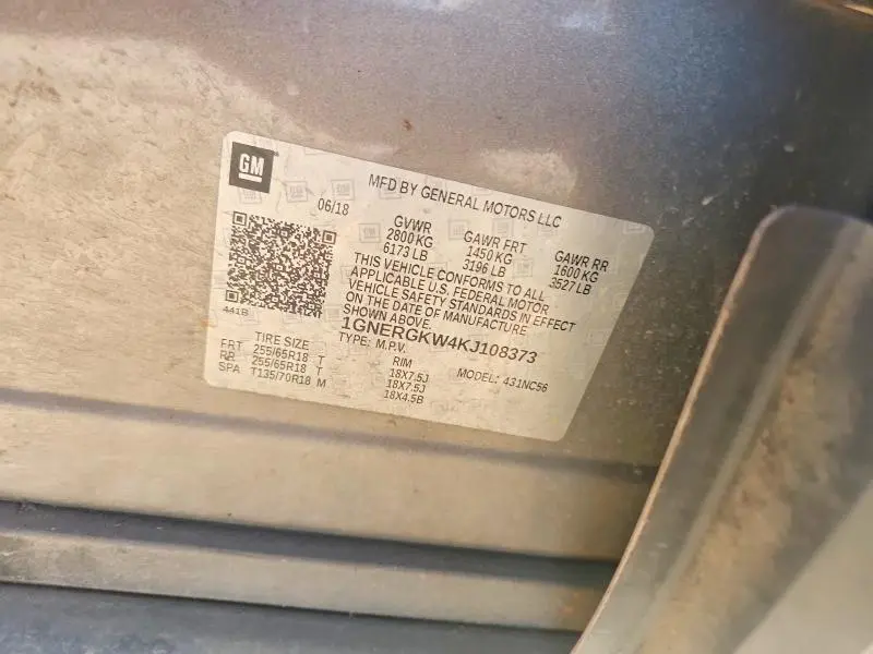 2019 CHEVROLET TRAVERSE LT  