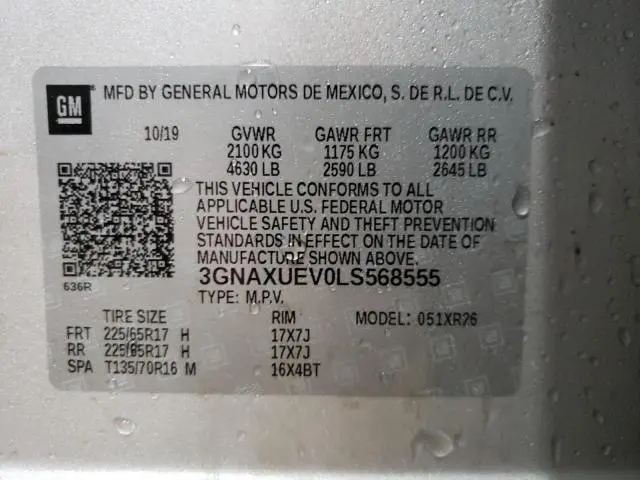 2020 CHEVROLET EQUINOX LT  