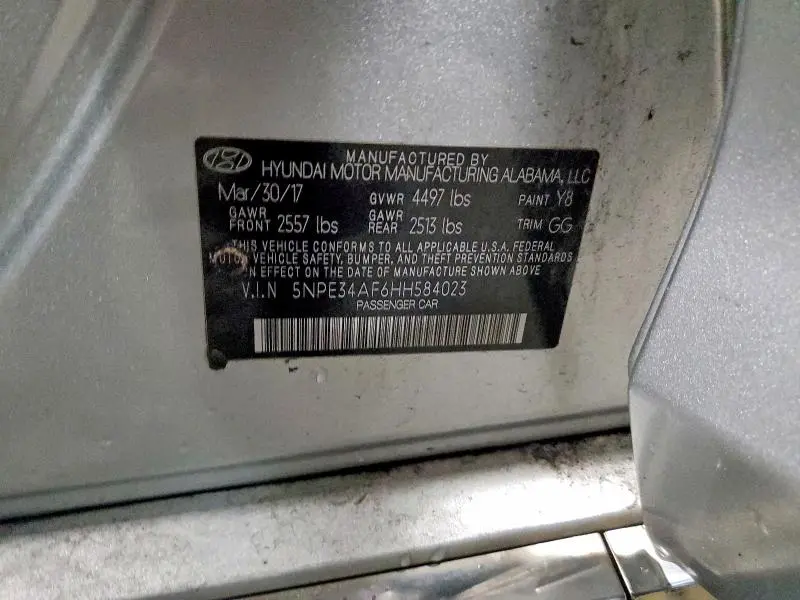 2017 HYUNDAI SONATA SPORT  