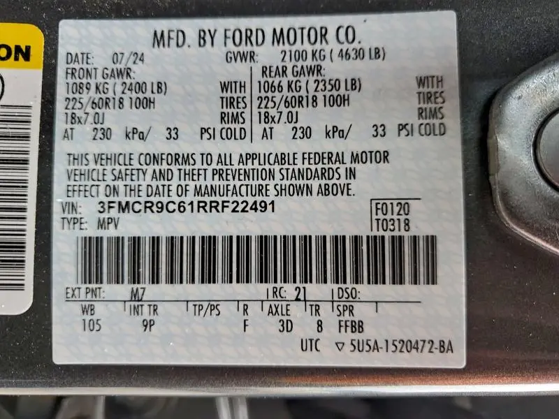 2024 FORD BRONCO SPORT OUTER BANKS  