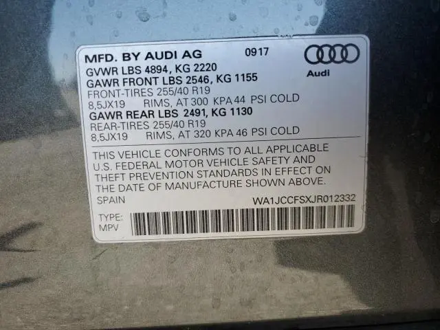 2018 AUDI Q3 PREMIUM PLUS  
