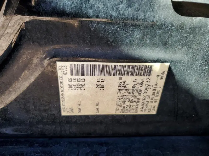 2018 NISSAN MAXIMA 3.5S  