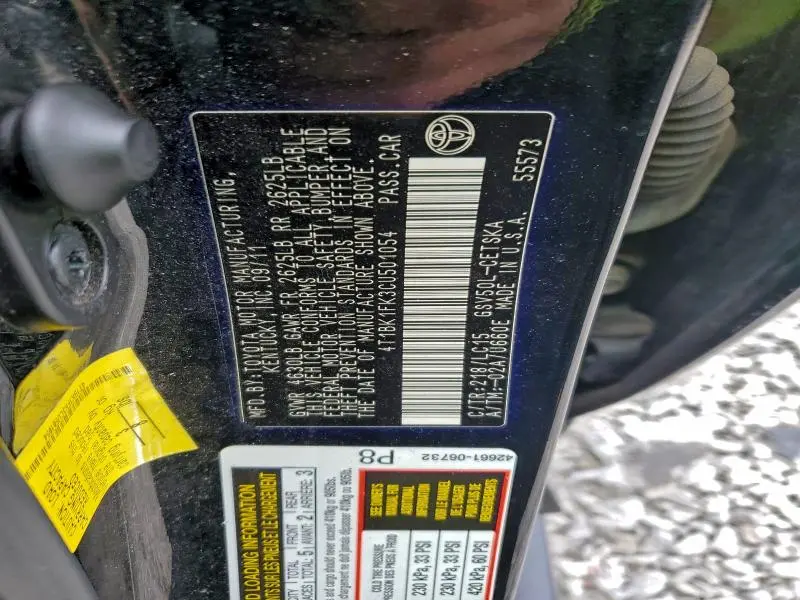 2012 TOYOTA CAMRY SE  