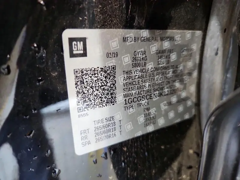 2019 CHEVROLET COLORADO LT  