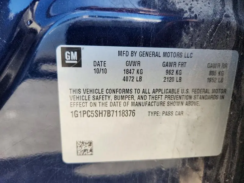 2011 CHEVROLET CRUZE LS  