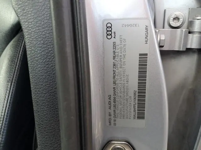 2018 AUDI A3 PREMIUM PLUS  