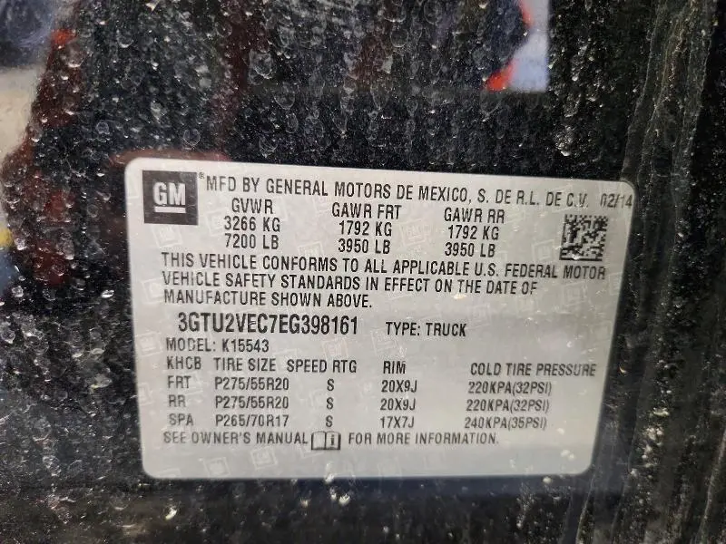 2014 GMC SIERRA K1500 SLT  