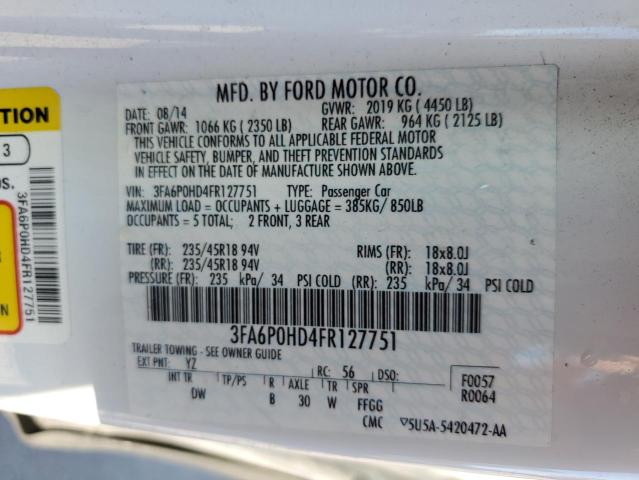 2015 FORD FUSION SE