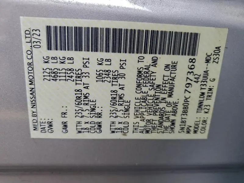 2023 NISSAN ROGUE SV  