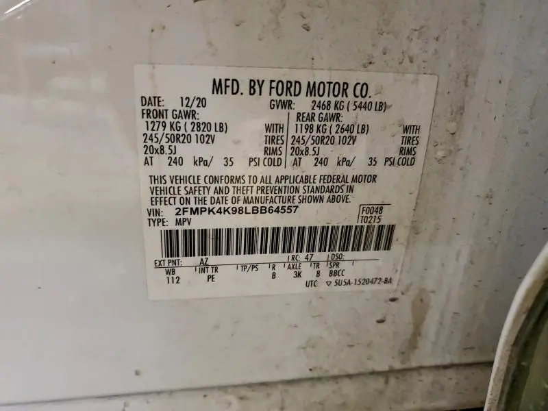 2020 FORD EDGE TITANIUM  