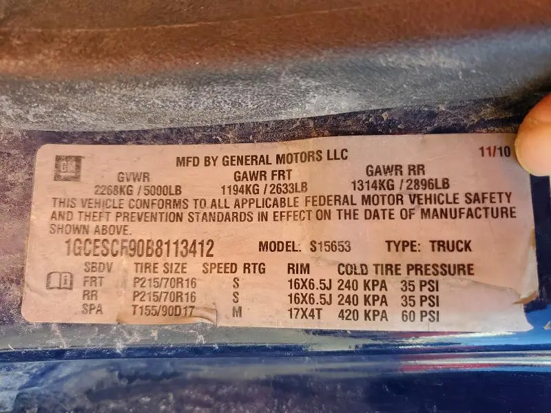 2011 CHEVROLET COLORADO LT  