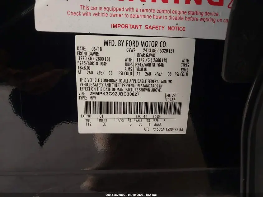 2018 FORD EDGE SE