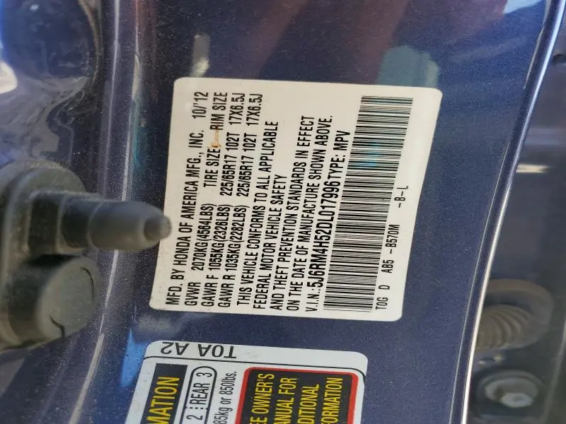 2013 HONDA CR-V EX  