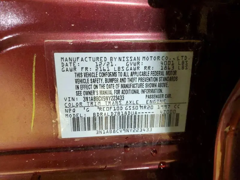 2022 NISSAN SENTRA SV  