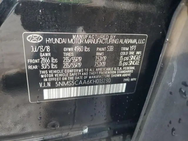 2019 HYUNDAI SANTA FE LIMITED  