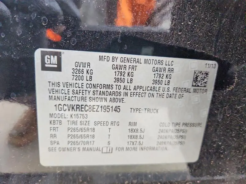 2014 CHEVROLET SILVERADO K1500 LT  