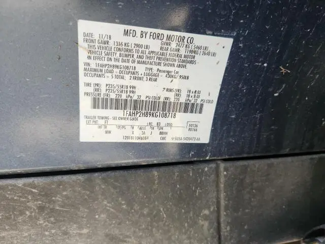 2019 FORD TAURUS SEL