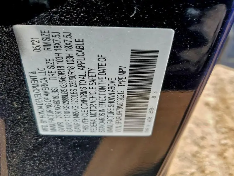 2022 HONDA ODYSSEY EXL  