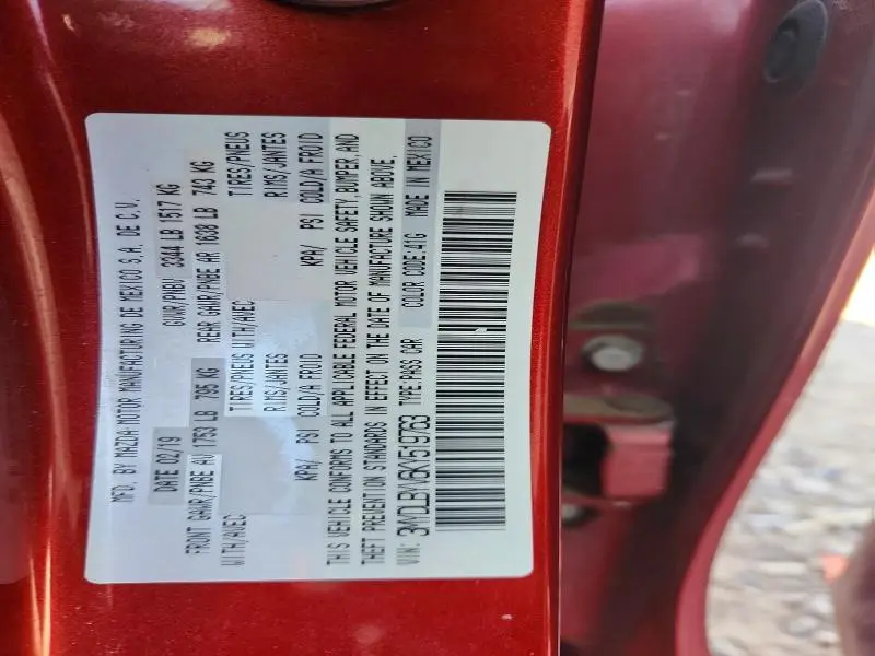 2019 TOYOTA YARIS LE  