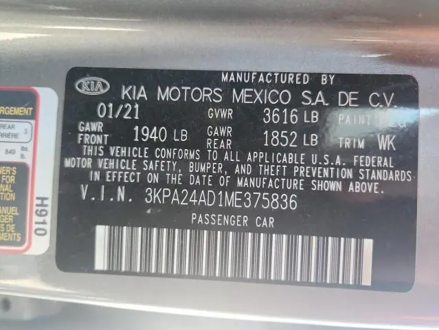 2021 KIA RIO LX  