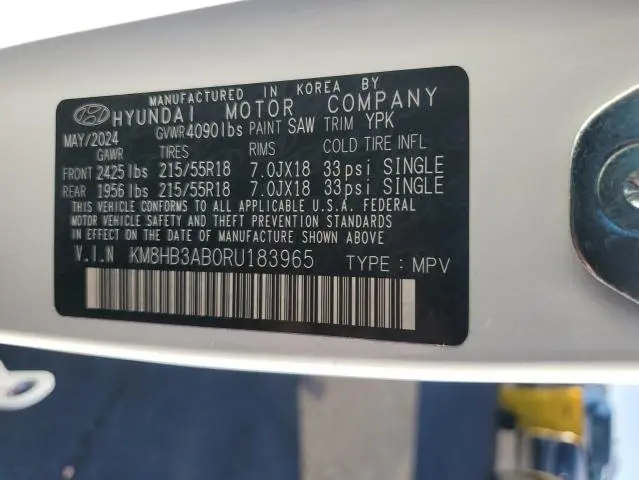 2024 HYUNDAI KONA SEL  