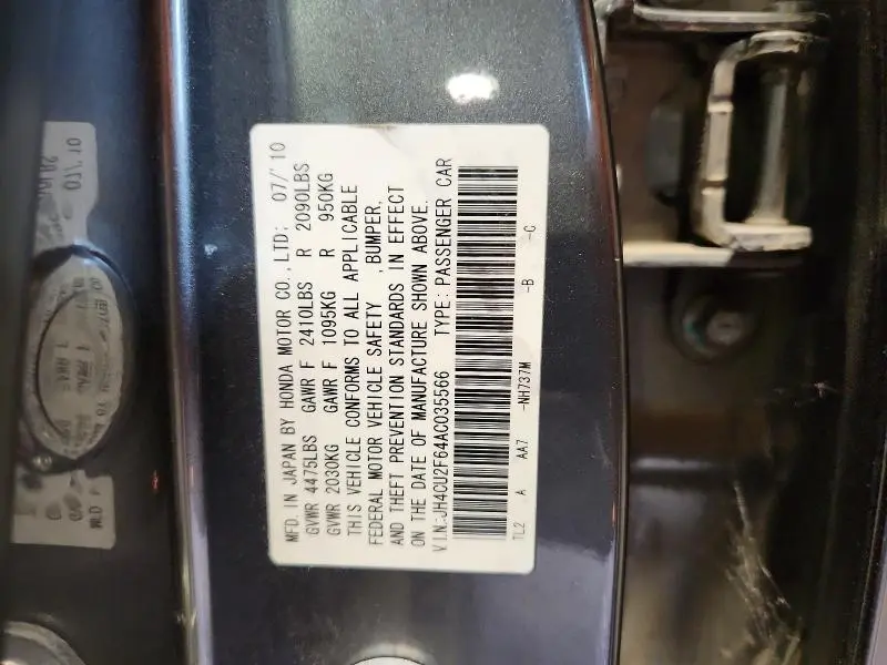 2010 ACURA TSX   