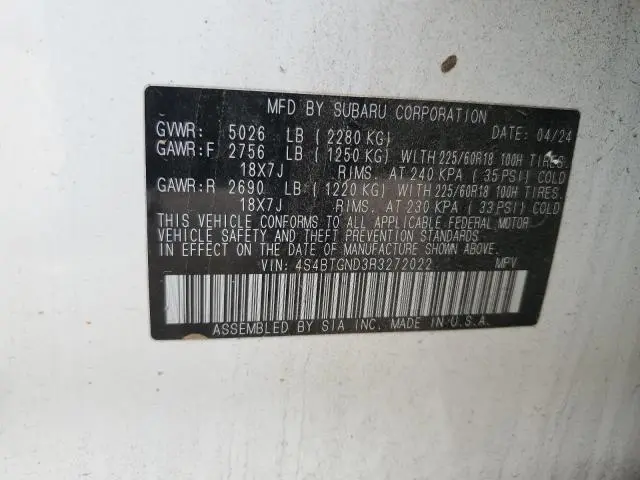 2024 SUBARU OUTBACK LIMITED XT  