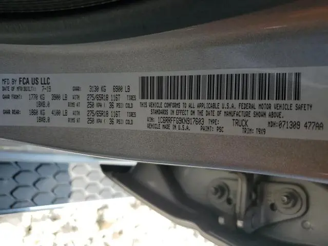 2019 RAM 1500 BIG HORN/LONE STAR  