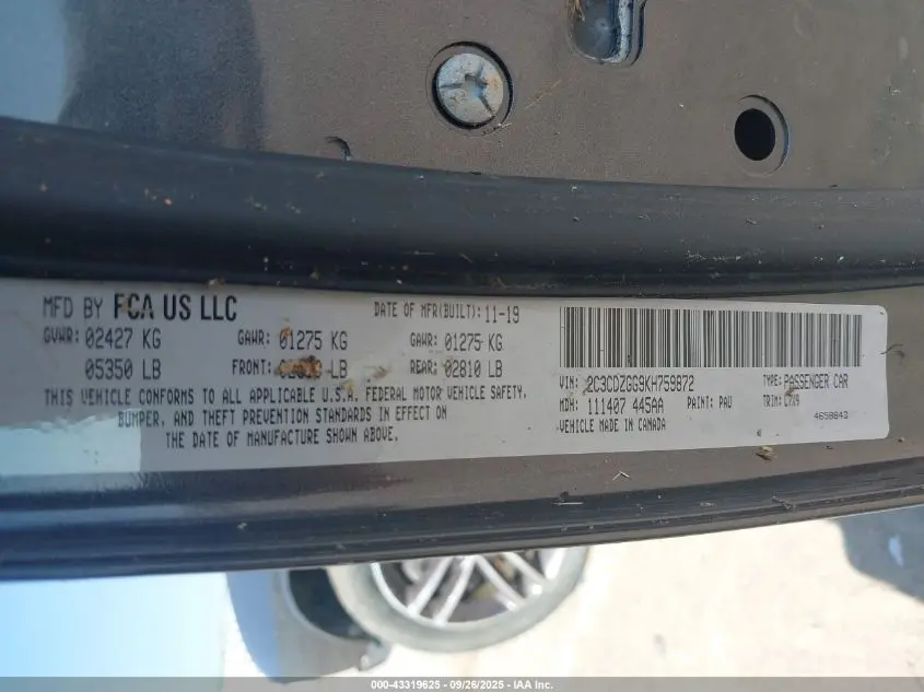 2019 DODGE CHALLENGER SXT AWD