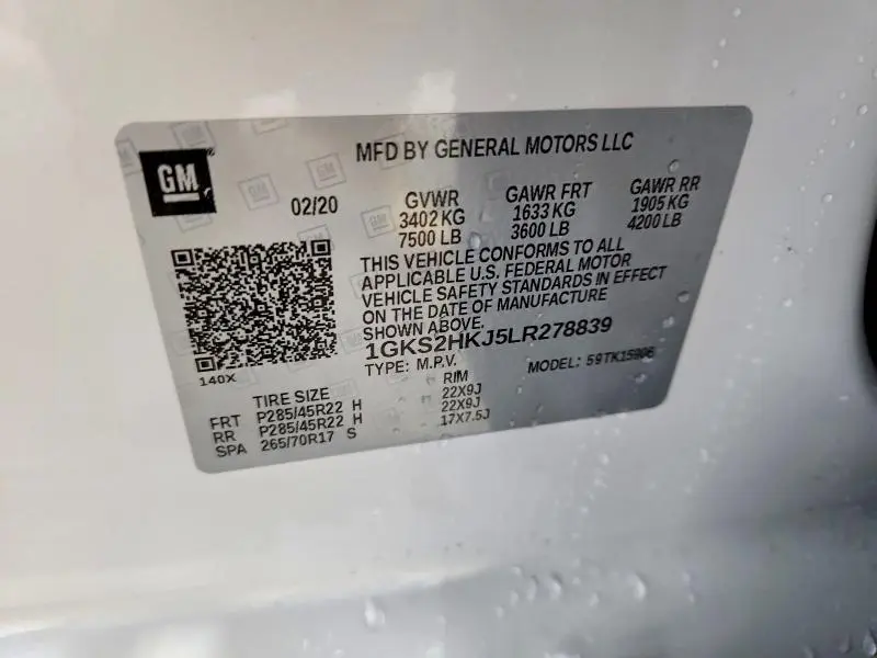 2020 GMC YUKON XL DENALI  