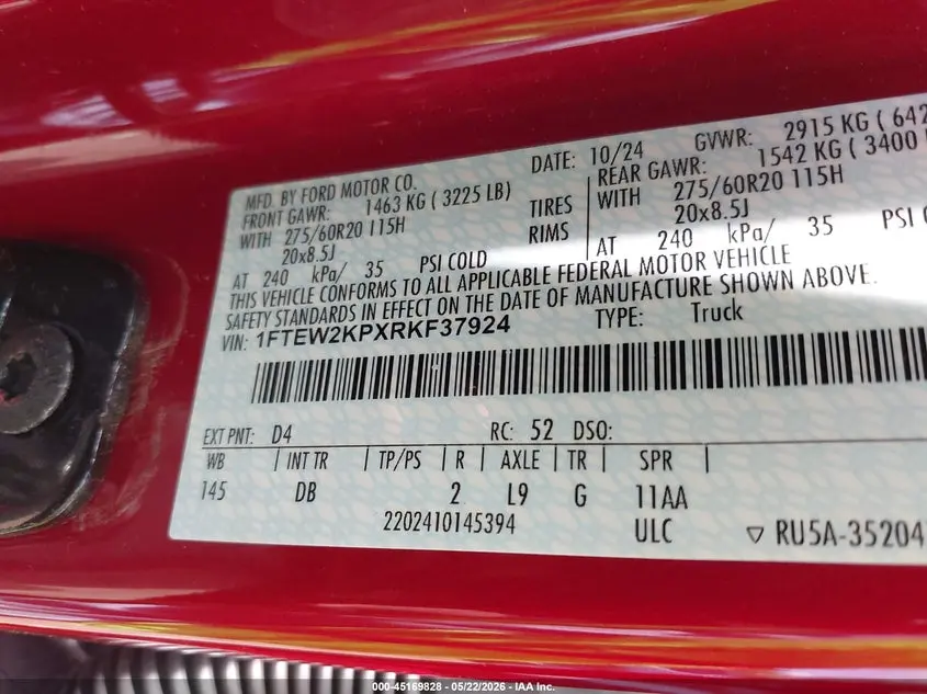 2024 FORD F-150 STX