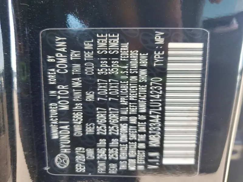 2020 HYUNDAI TUCSON VALUE  