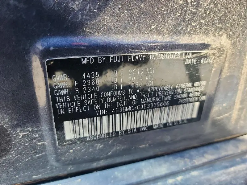 2014 SUBARU LEGACY 2.5I SPORT  