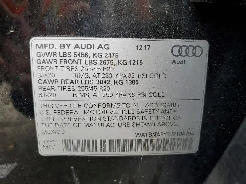 2018 AUDI Q5 PREMIUM PLUS  