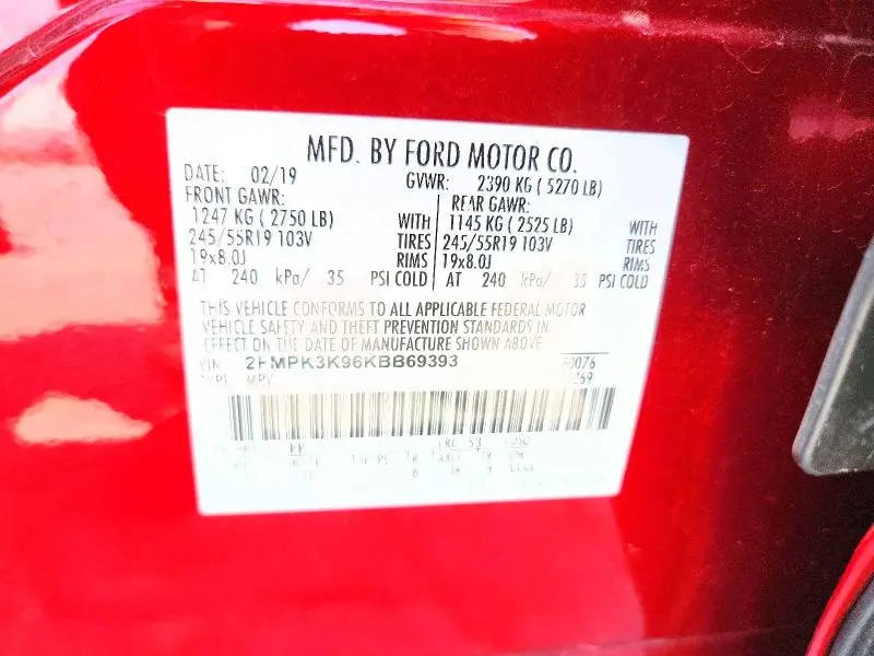 2019 FORD EDGE TITANIUM  