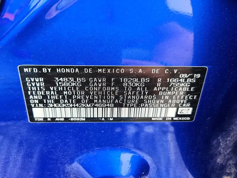 2019 HONDA FIT LX  