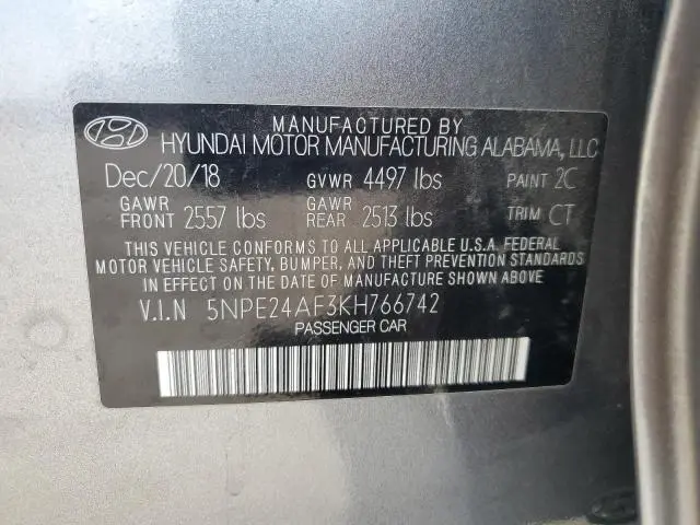 2019 HYUNDAI SONATA SE  