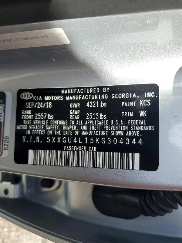 2019 KIA OPTIMA EX  