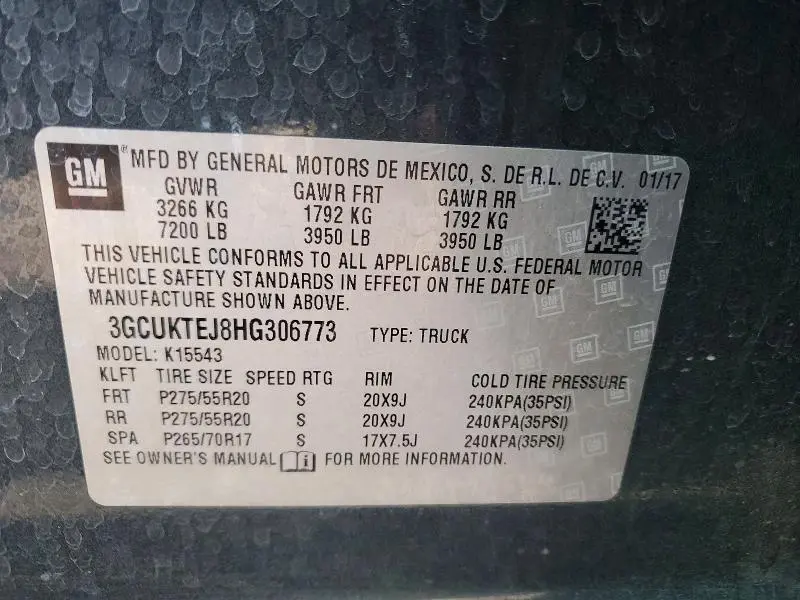 2017 CHEVROLET SILVERADO K1500 HIGH COUNTRY  