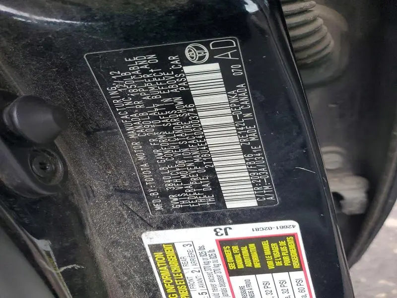 2013 TOYOTA COROLLA LE  