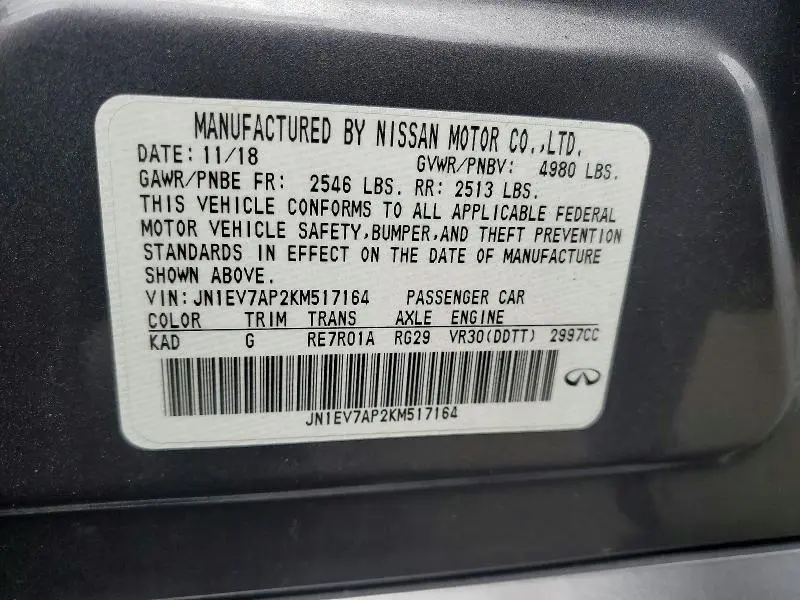 2019 INFINITI Q50 3.0T LUXE  
