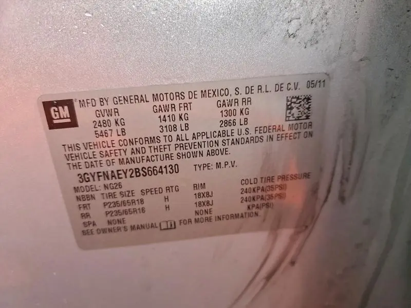 2011 CADILLAC SRX LUXURY COLLECTION  