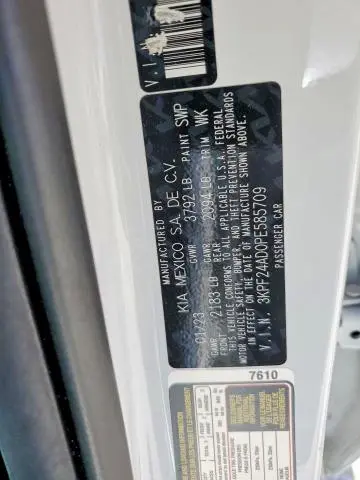 2023 KIA FORTE LXS  