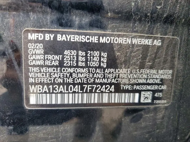 2020 BMW M235XI   